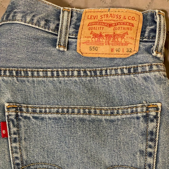 Men’s Levi’s 550 Relaxed Fit Jeans 40x32 Blue Denim Straight Casual Western READ - Picture 2 of 11